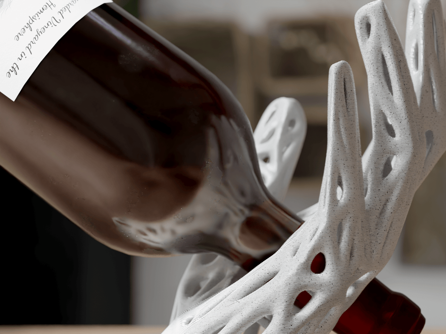 Voronoi Wine Bottle Holder