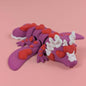 3D-printed Valentine Dragon articulated flexi figure, front view posed standing — 864 ToyLabs