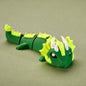 3D-printed Poison Dragon articulated flexi figure in toxic green, front view posed standing — 864 ToyLabs
