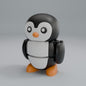 3D printed articulated penguin figure standing, full front view
Articulated penguin figure posed with body curved, showing flexible joints
Penguin figure in standing pose showing flippers and beak
Close-up of articulated penguin figure showing joints and texture