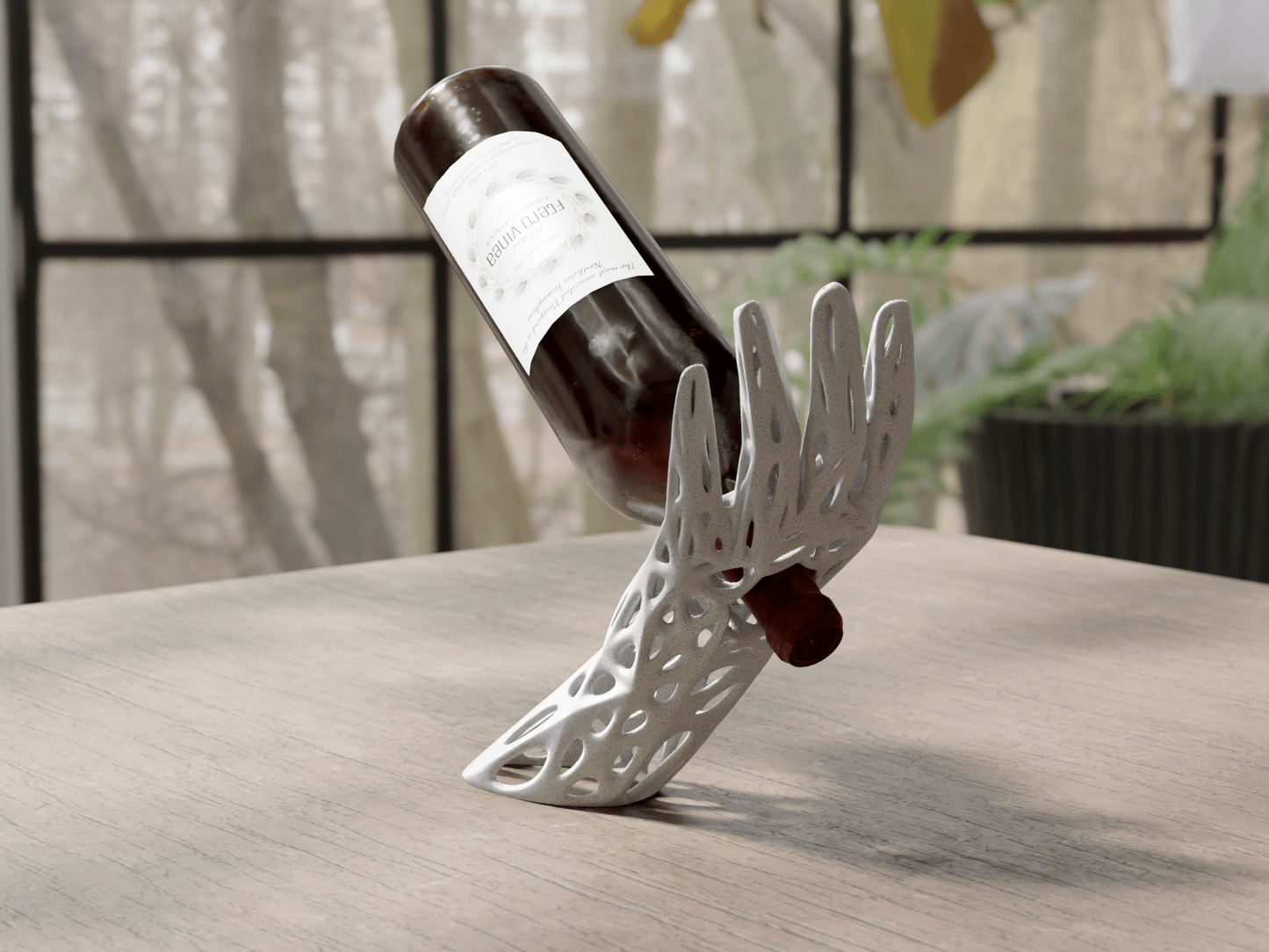 Voronoi Wine Bottle Holder