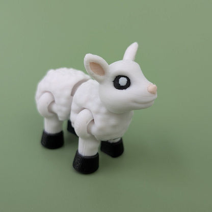 3D printed Easter Lamb figure displayed as a spring holiday decoration
Side view of the 3D printed Easter Lamb showing its detailed fleece texture