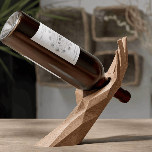 Minimalist Wood Wine Bottle Holder