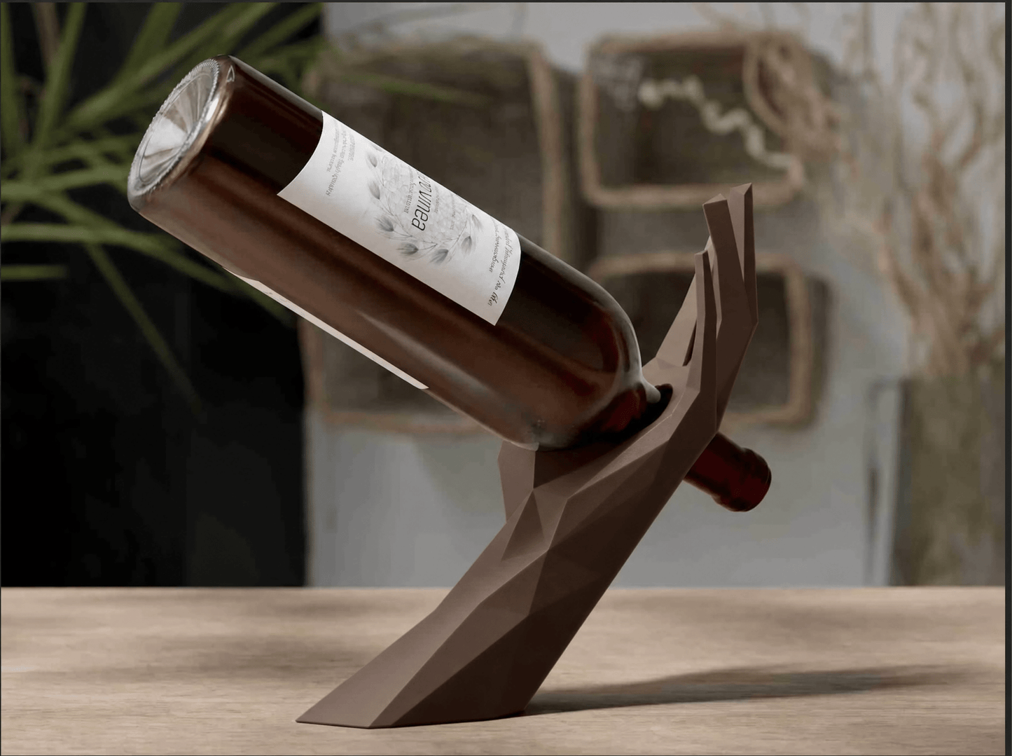 Minimalist Wood Wine Bottle Holder