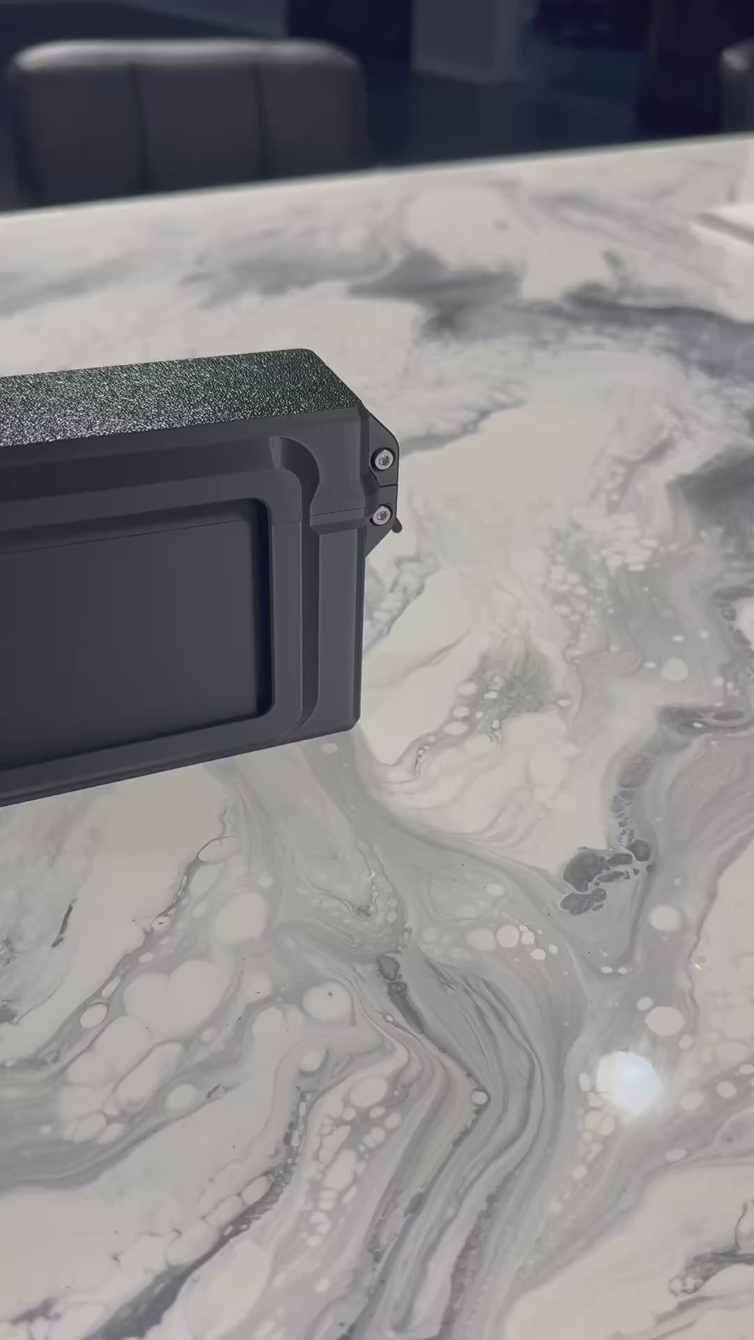 Video of the 3D printed Commander deck box opening and holding a full deck